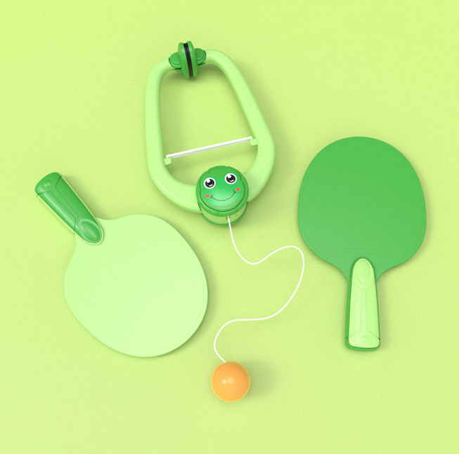 Kids Table & Door Hanging Ping Pong Tennis Game With (Set Of 2 Rackets)