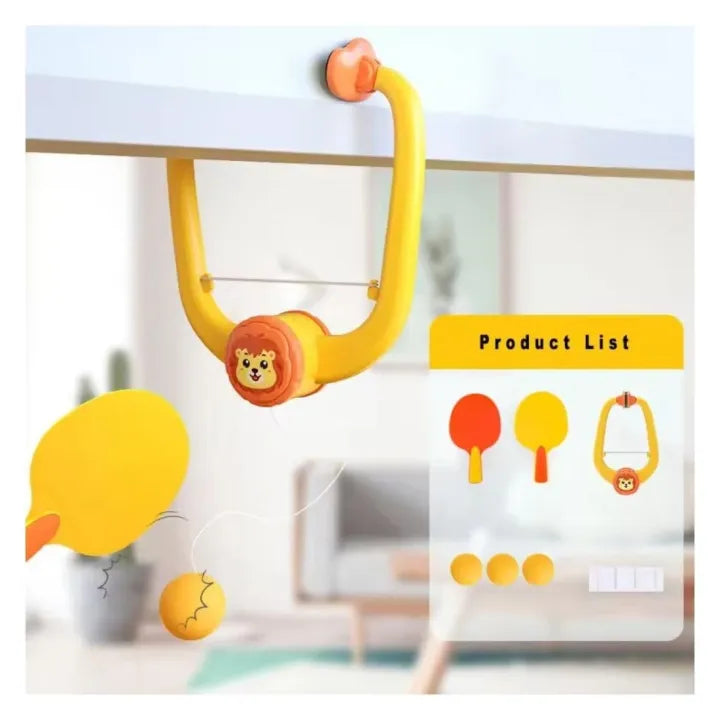 Kids Table & Door Hanging Ping Pong Tennis Game With (Set Of 2 Rackets)