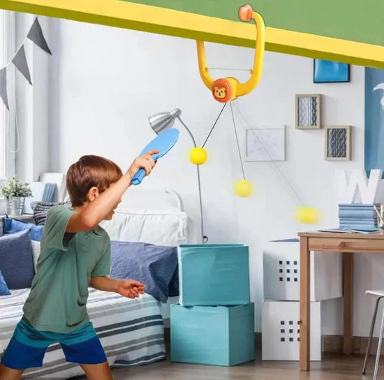 Kids Table & Door Hanging Ping Pong Tennis Game With (Set Of 2 Rackets)