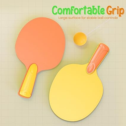 Kids Table & Door Hanging Ping Pong Tennis Game With (Set Of 2 Rackets)